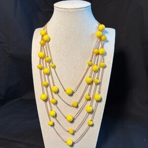 Yellow Beaded Necklace